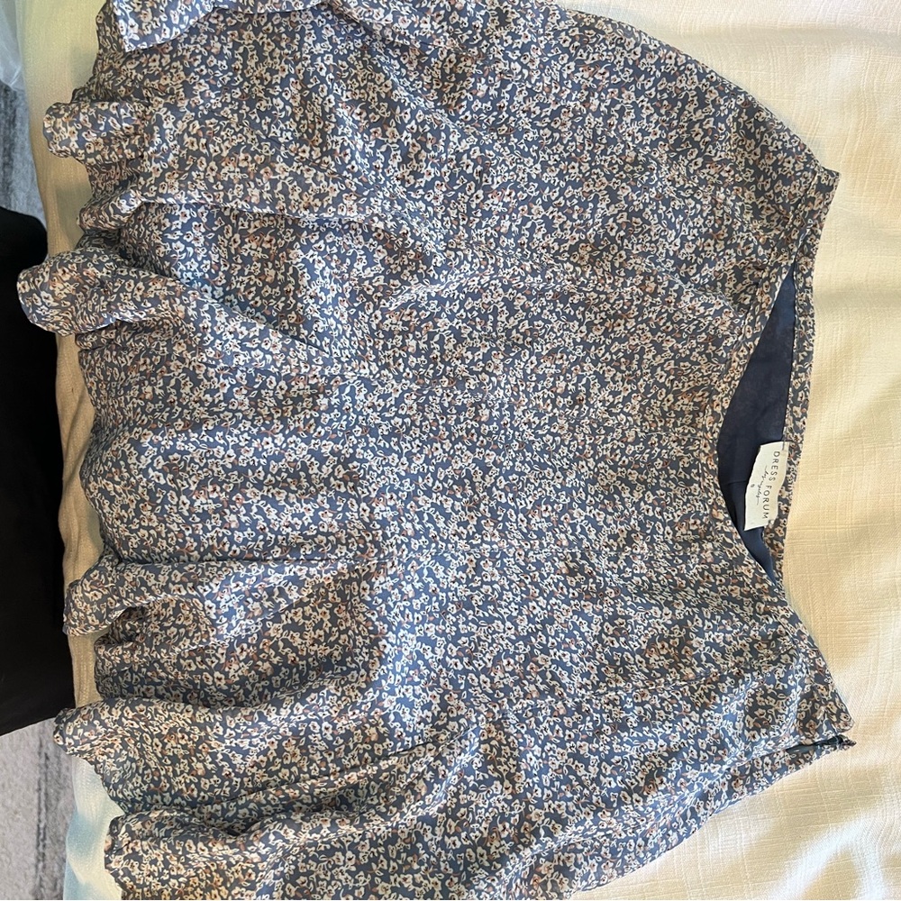 Floral Blue and White Skirt